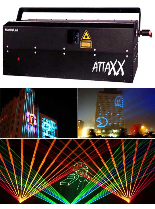 Лазерный проектор для рекламы на небе MEDIALAS AttaXX 12.5+ RGB
